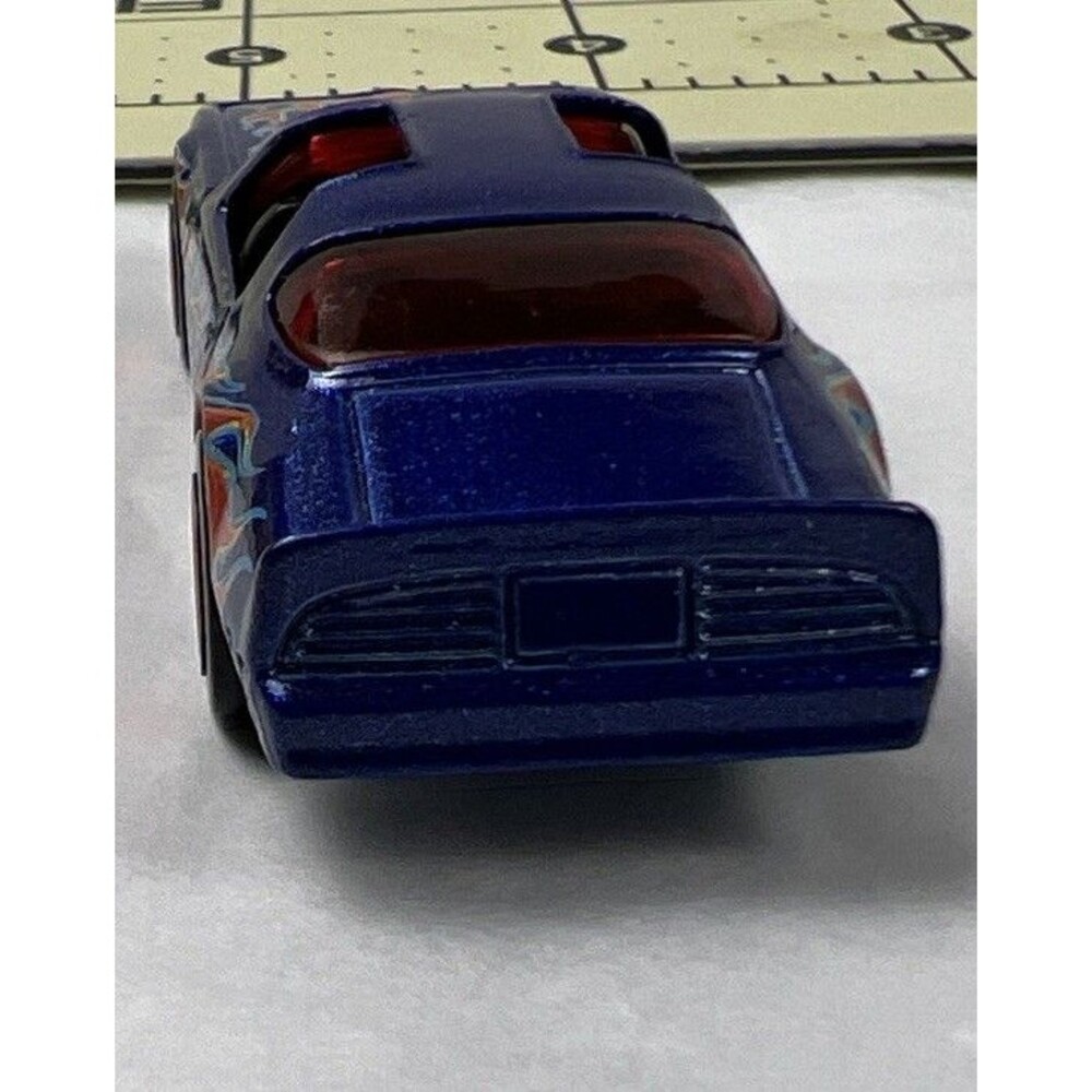 Hot Wheels Pontiac Firebird 1977 Blue With Flames T Tops Red Rims Vintage Car - Picture 3 of 7